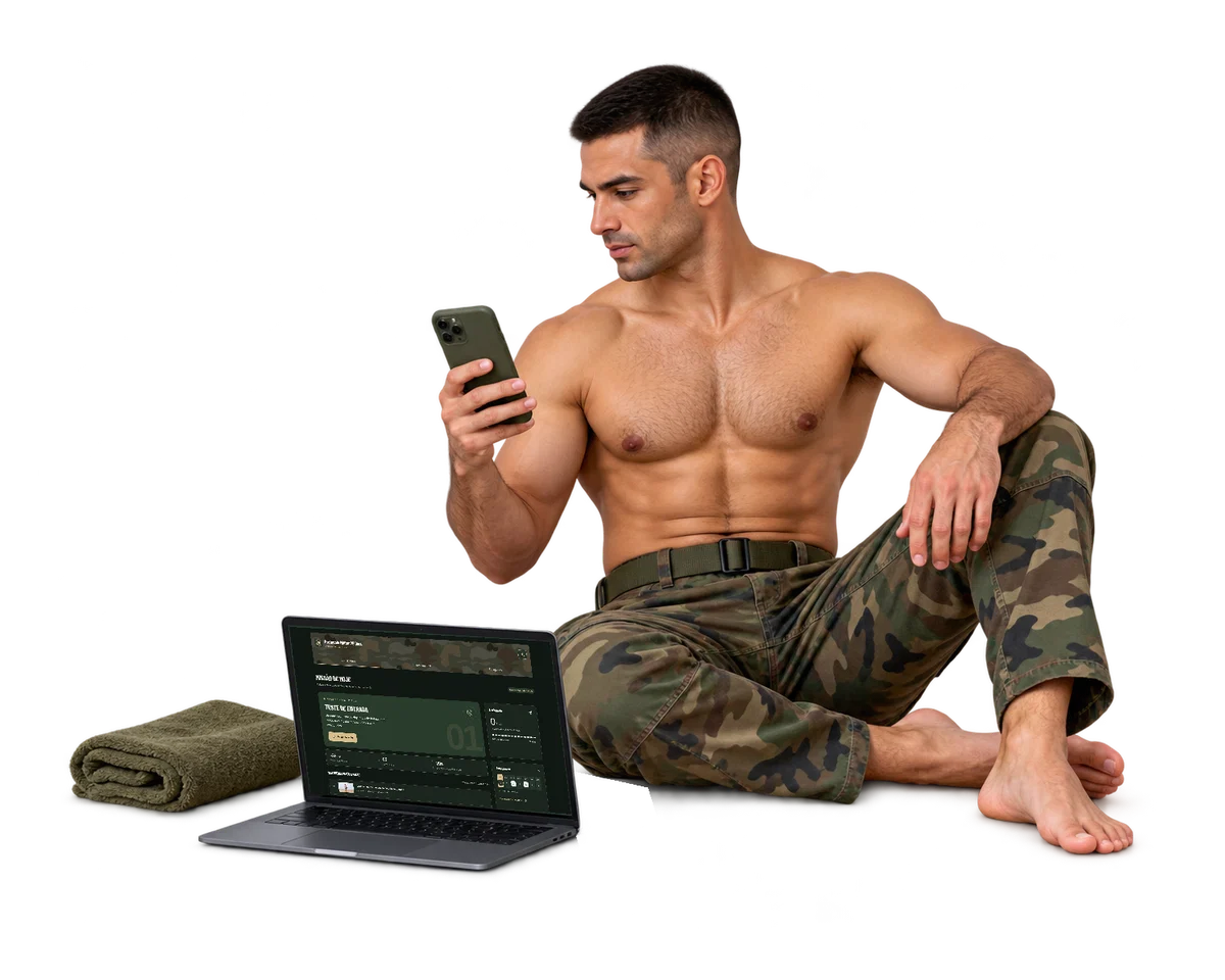 Protocolo Militar 28 Dias no notebook e no celular, com o treino guiado